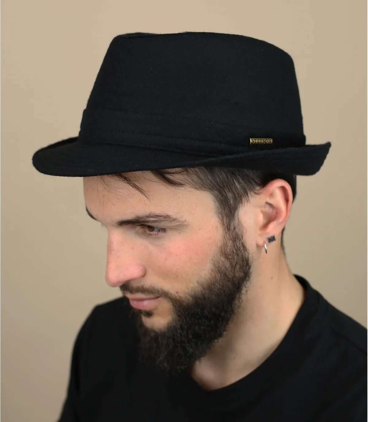 Trilby hoed Stetson                                               Benavides wol zwart