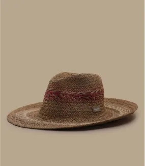 Vrouwen fedora hoed met stro Caledona morganite