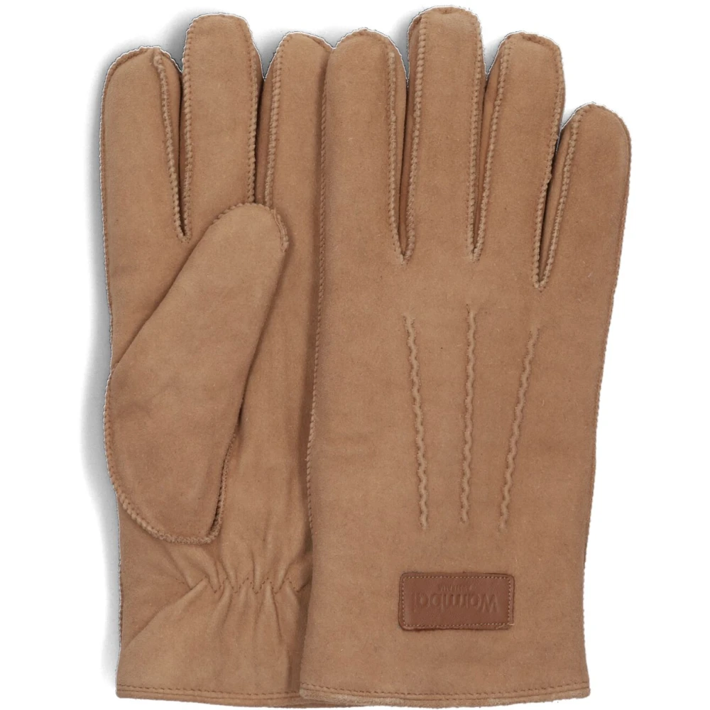 Warmbat Heren Suède Handschoenen met Merinowol Voering Brown Heren