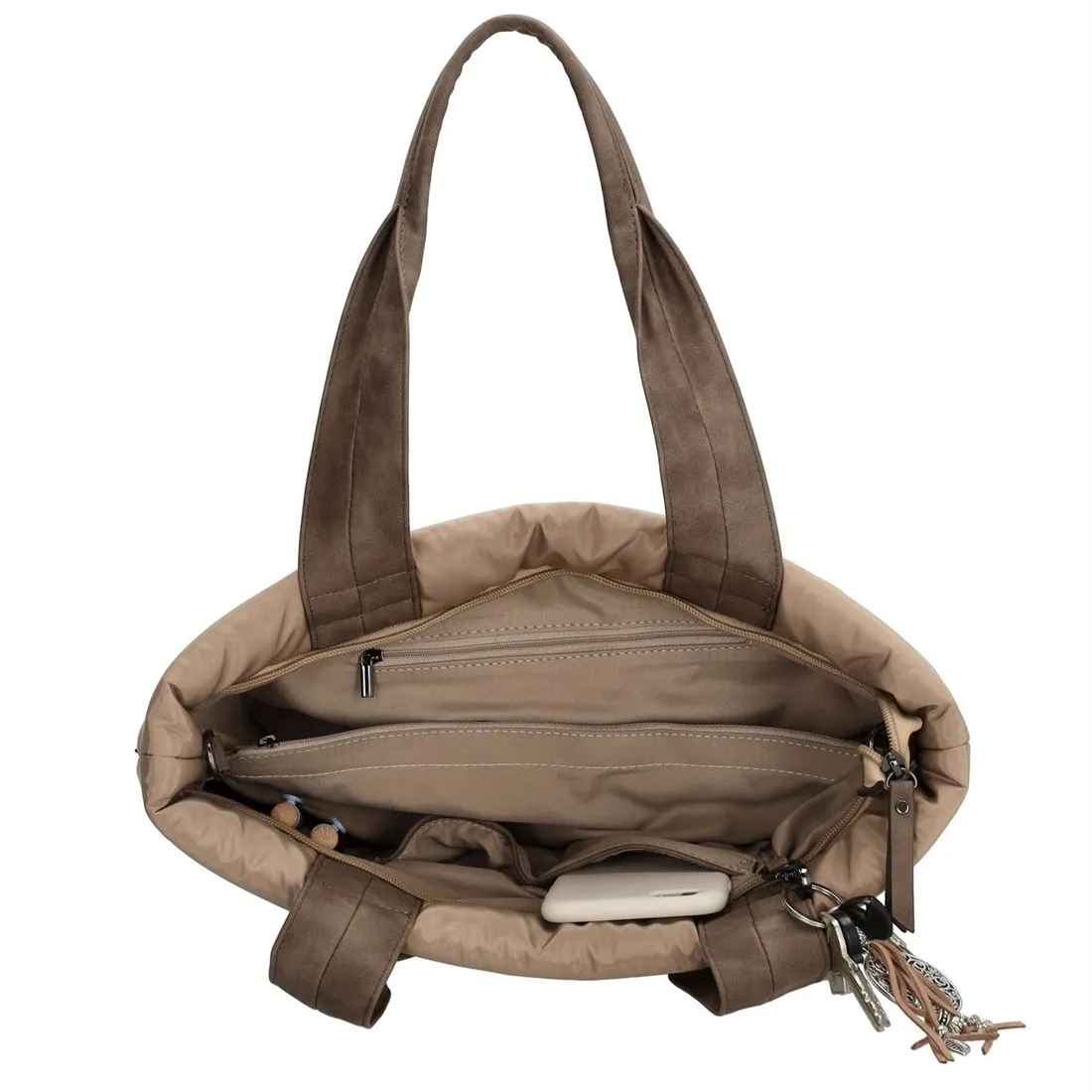 ZEBRA TRENDS ELSKE SHOPPER  TAUPE