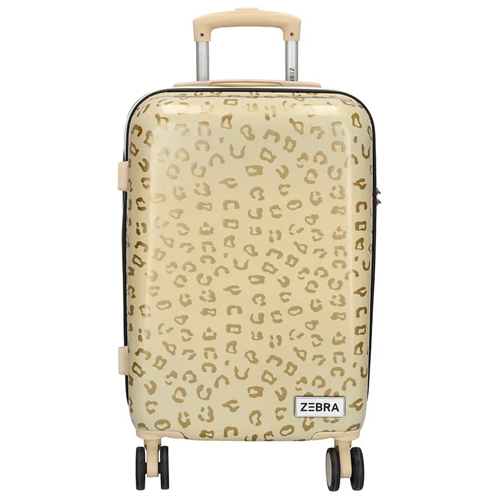 Zebra Trends Handbagage Koffer Travel 55 Goud Panter