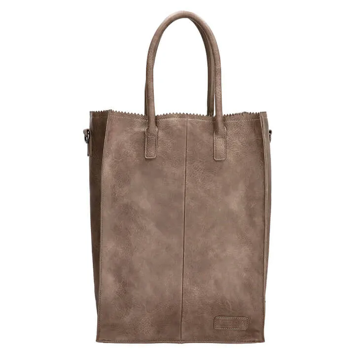 Zebra Trends Shopper Natural Bag Rosa XL 15'' Grijs